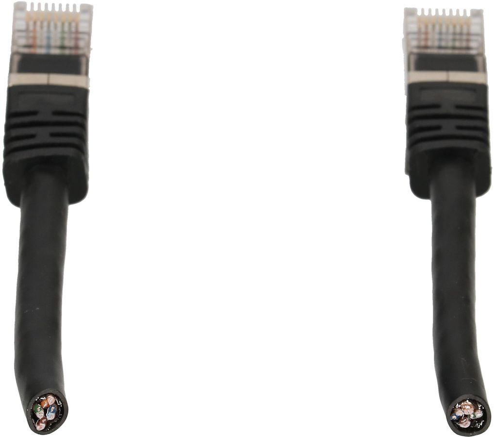 câble patch Cat. 6 SF/UTP 0.5m noir