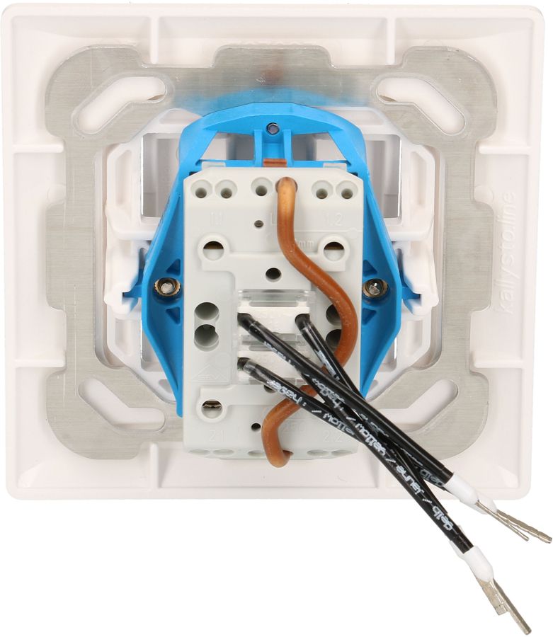 interruttore doppio schema3+3 illuminato giallo INC Kallysto bi
