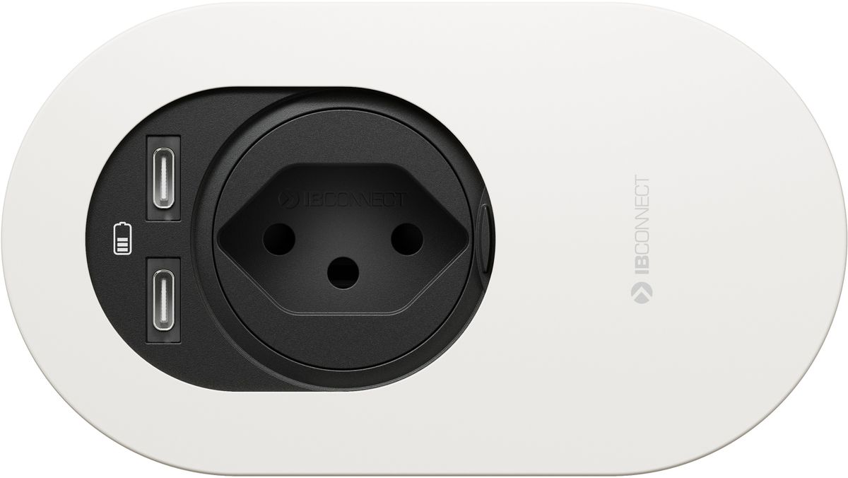 ORBIT Steckdoseneinheit weiss 1x Typ 13 2x USB-C