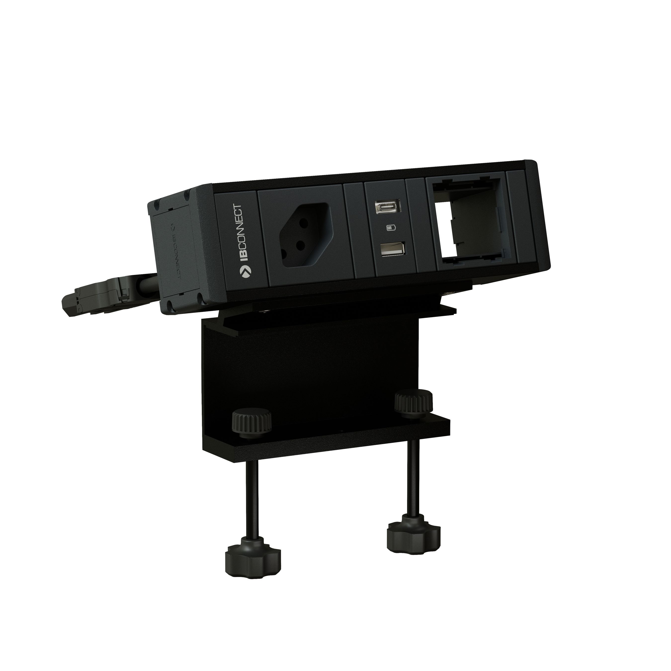 CUBO T bloc multiprise noir 1x type 13 1x USB-A/C 1x module vide