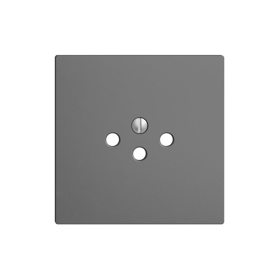 Steckdose 1x Typ 12 Frontplatte EdizioDue dunkelgrau