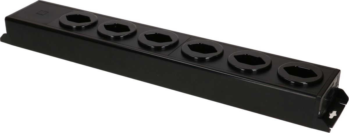 Steckdosenleiste Power Line 6x Typ 13 schwarz/schwarz