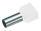 embout de câble jumelé isolé 2x 0.5mm² x 8mm blanc