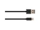 Lightning-Kabel 0.9m schwarz ausziehbar