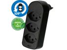 multi adaptateur ADAPT 3x type 13 noir rotatif Green+Fair