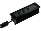 INTRO2.0 Steckdoseneinheit schwarz 3x Typ 13 1x USB-A/C