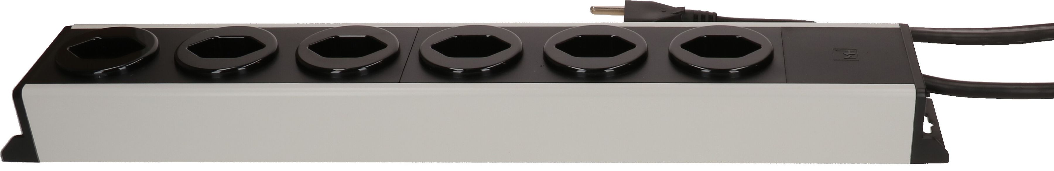 Steckdosenleiste Power Line 6x Typ 23 grau/schwarz 1.5m