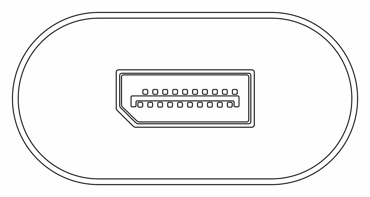 USB-C a DisplayPort cavo adattatore 0.2m