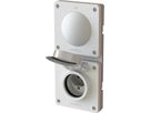 Kombination Drucktaster A/R / Typ 13 Gr.2x1 UP exo IP55 weiss