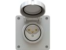 Steckdose 1x Typ 13 UP exo IP55 lichtgrau