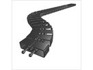 Kabelschlangen-Set Cube SL ca. 1.5m schwarz RAL 9005