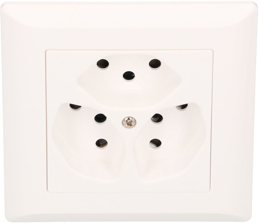 Steckdose 3x Typ 13 UP BS Kallysto weiss