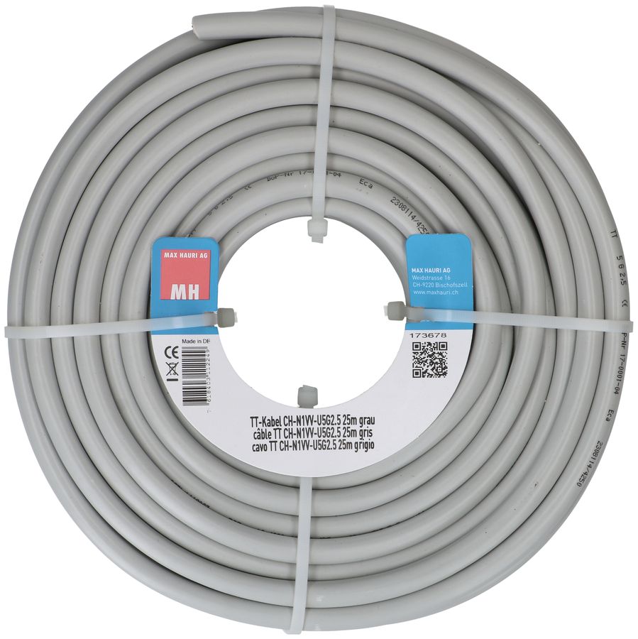 câble TT CH-N1VV-U5G2.5 25m gris