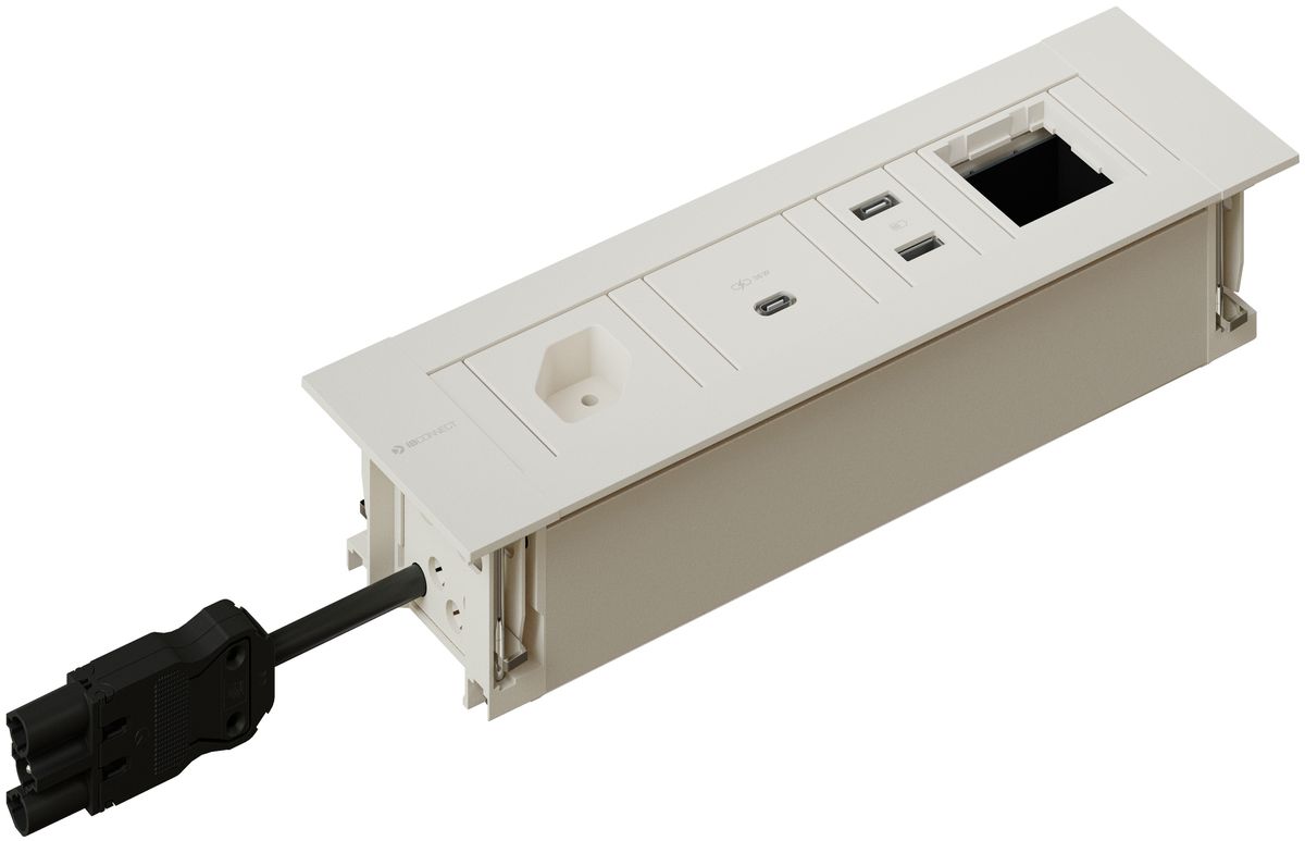 INTRO2.0 Steckdo. weiss 1x Typ 13 1x USB-C 36W 1x USB-A/C 1x leer