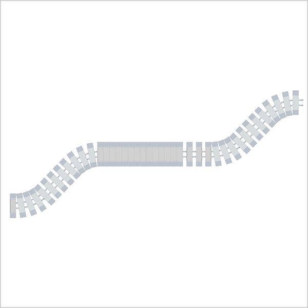 serpente del cavo Pro 80 1.00m argento RAL9006