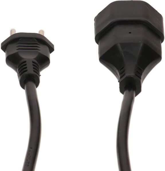 TD-Verlängerung H05VV-F3G1.0 3m schwarz BS Typ 12 / Typ 13