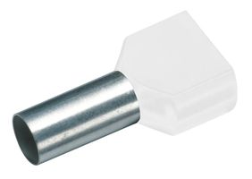 Isolierte Zwillings-Aderendhülse 2x 0.75mm² x 8mm weiss
