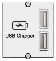 Einsatz USB-Doppelcharger 2.4A weiss