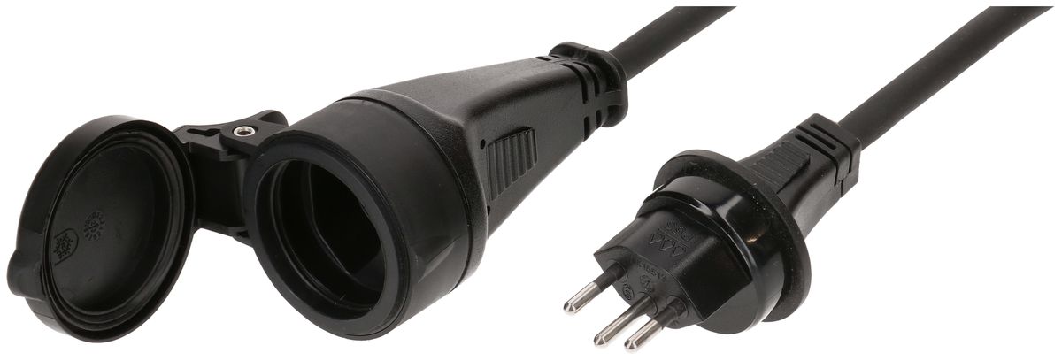IP55-GDV-Verlängerung H07RN-F3G1.5 3m schwarz Typ 13 / Typ 13