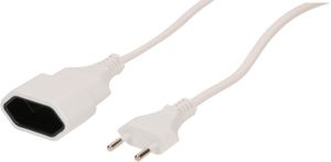 TDF-Verlängerung H05VVH2-F2X1.0 5m weiss BS Typ 11 / Typ 11