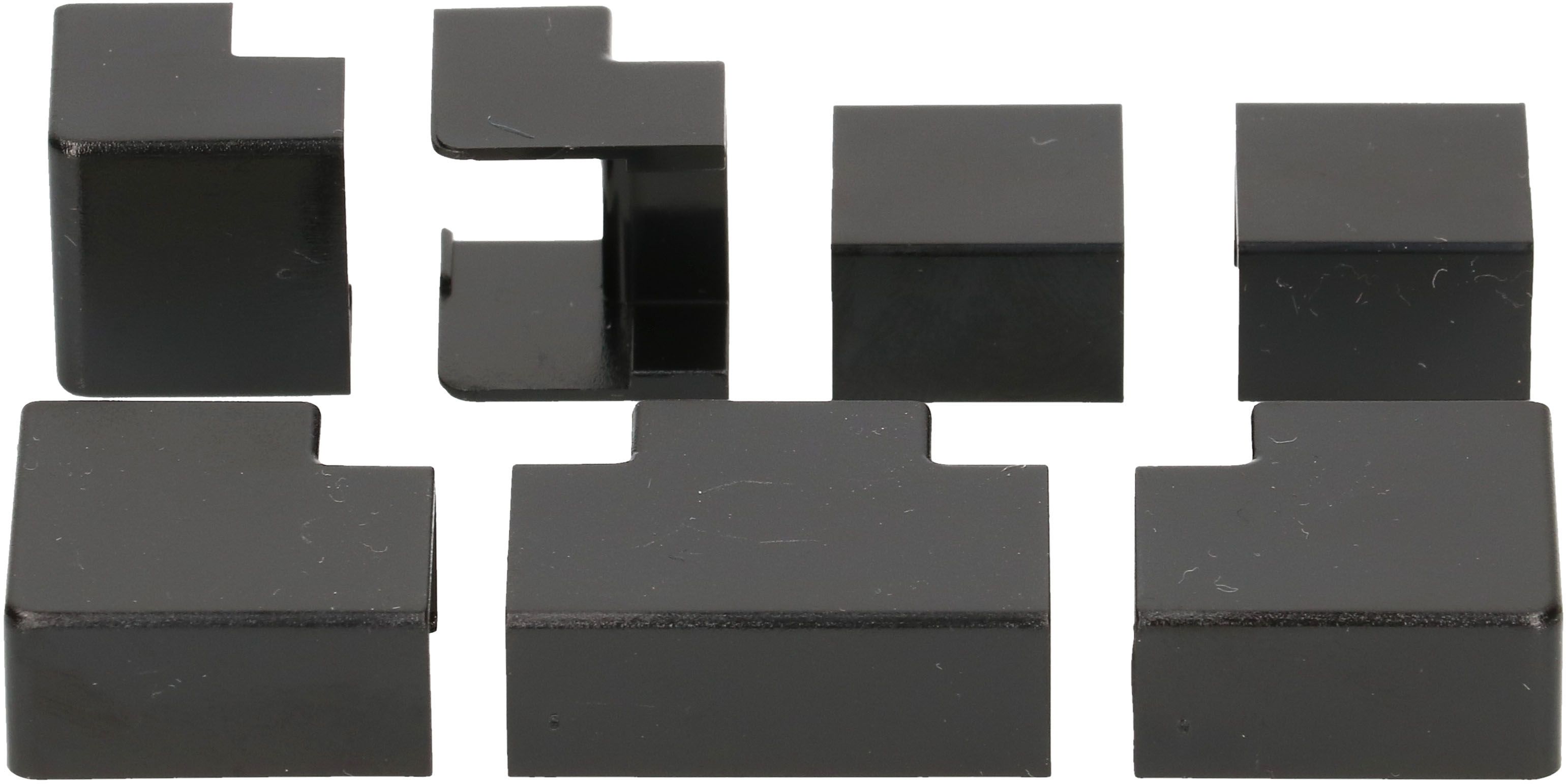 Assorted joints for cable duct 16x10mm black