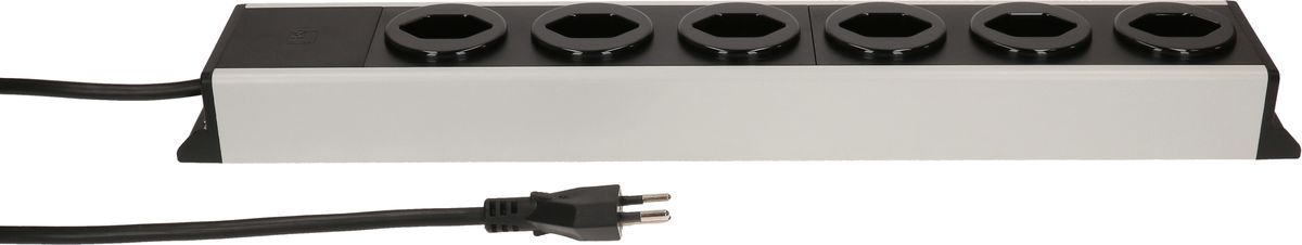 Steckdosenleiste Power Line 6x Typ 13 grau/schwarz 3.0m