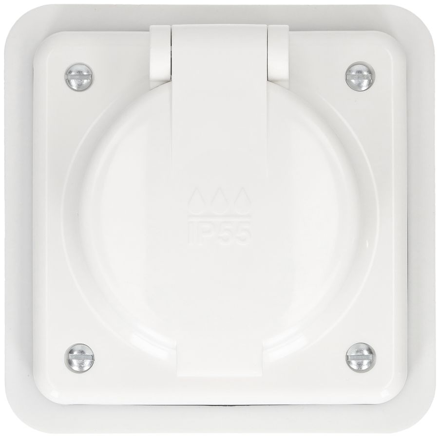 prise 1x type 13 ta.1x1 ENC Mica Nass IP55 blanc