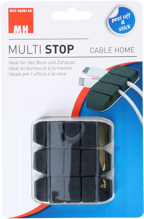 4 slots cable clips black