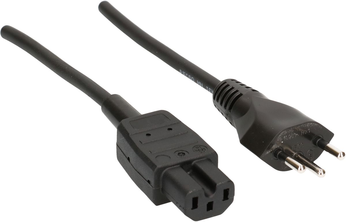 Câble d'appareil GD H05RR-F3G1.0 2m noir type 12 / C15