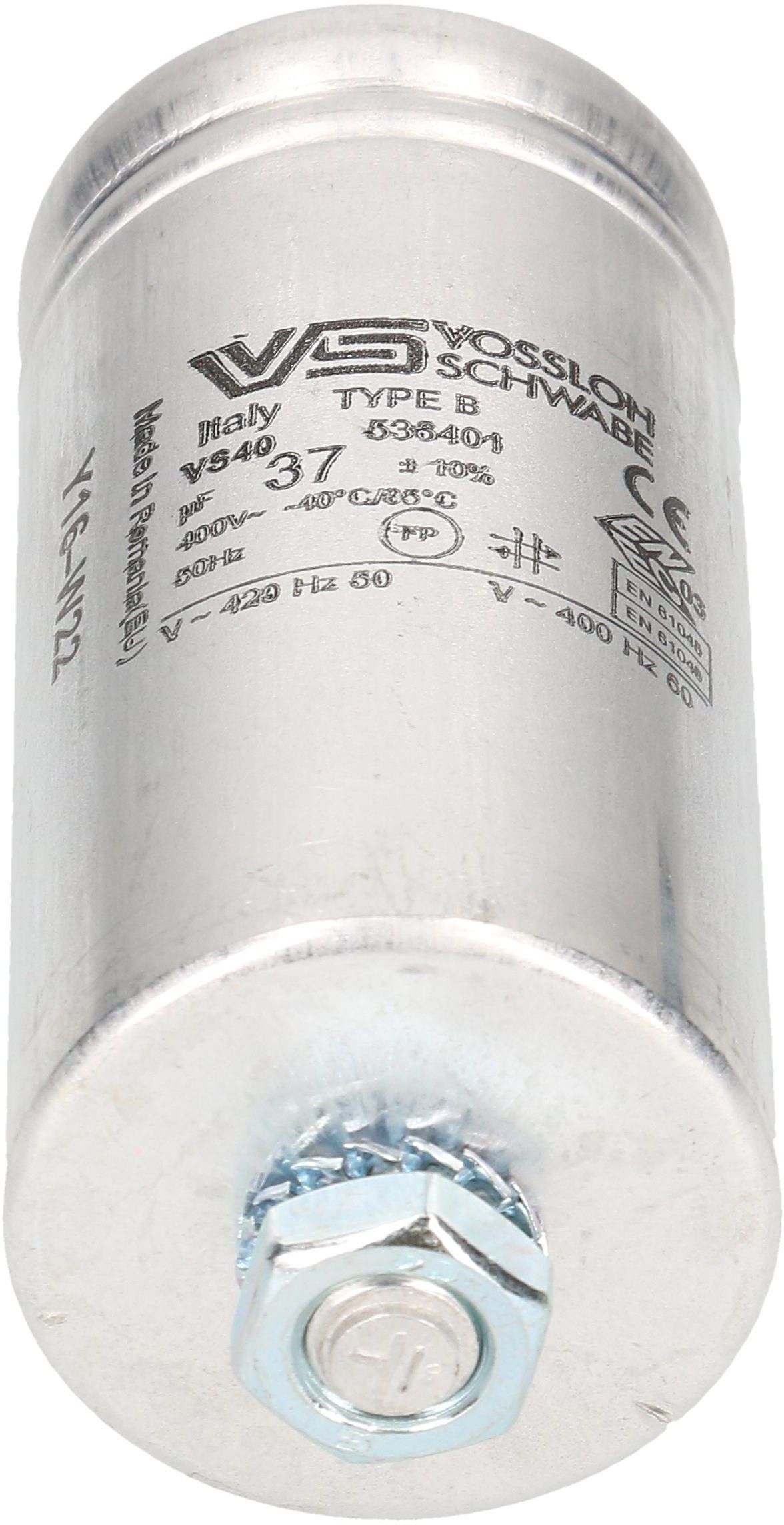 Kondensator VS 37uF 122x45mm M12