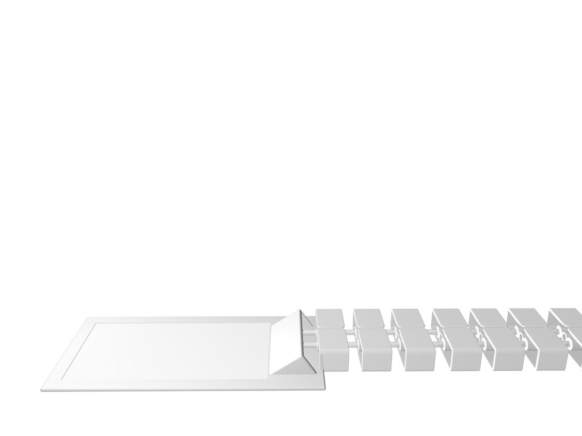 adattatore per uscita a pavimento Easy-Clip-L bianco RAL9003