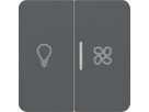 Doppel-Druckschalter/-taster Licht/Venti +Linse Fr.pl. priamos an