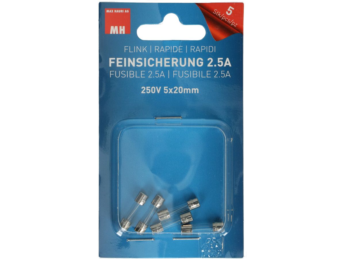 Fuse 5x20mm fast-acting 2.5A / 250V