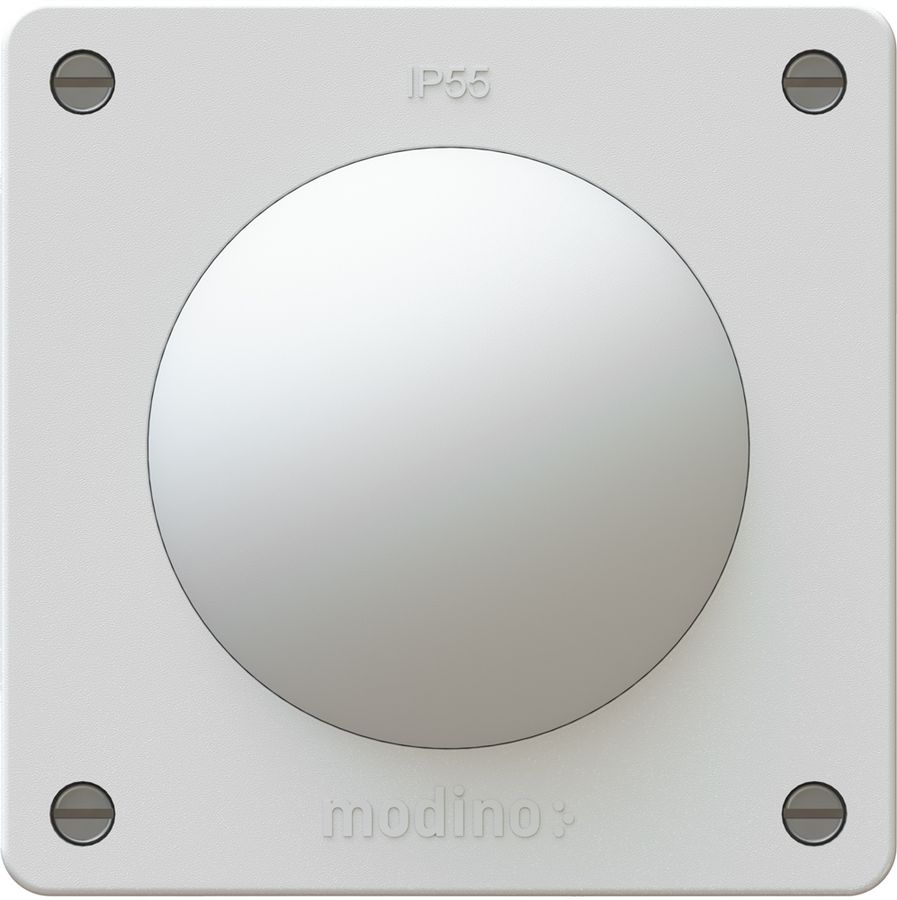 bouton-poussoir NO/NF insert +set frontal exo IP55 blanc