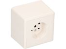 Steckdose 1x Typ 25 Gr.1x1 AP EdizioDue weiss