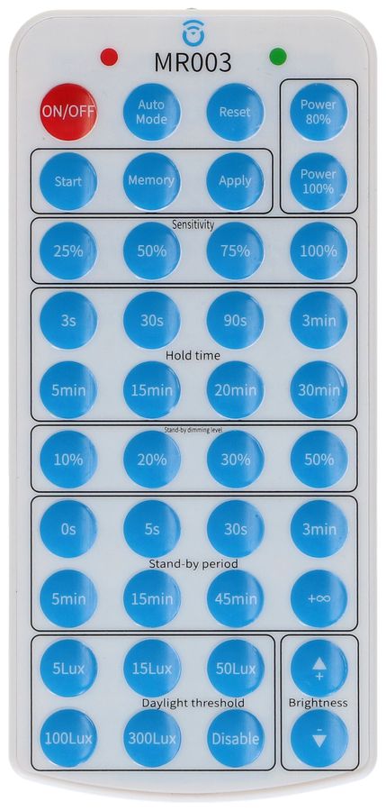 telecomando IR per apparecchi d'illumi. FLAT CCT con sensore-PIR