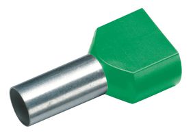 Isolierte Zwillings-Aderendhülse 2x 16mm² x 14mm grün