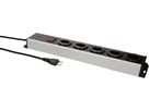 Steckdosenleiste Power Line 5x Typ 13 grau/schwarz Schalter 5.0m