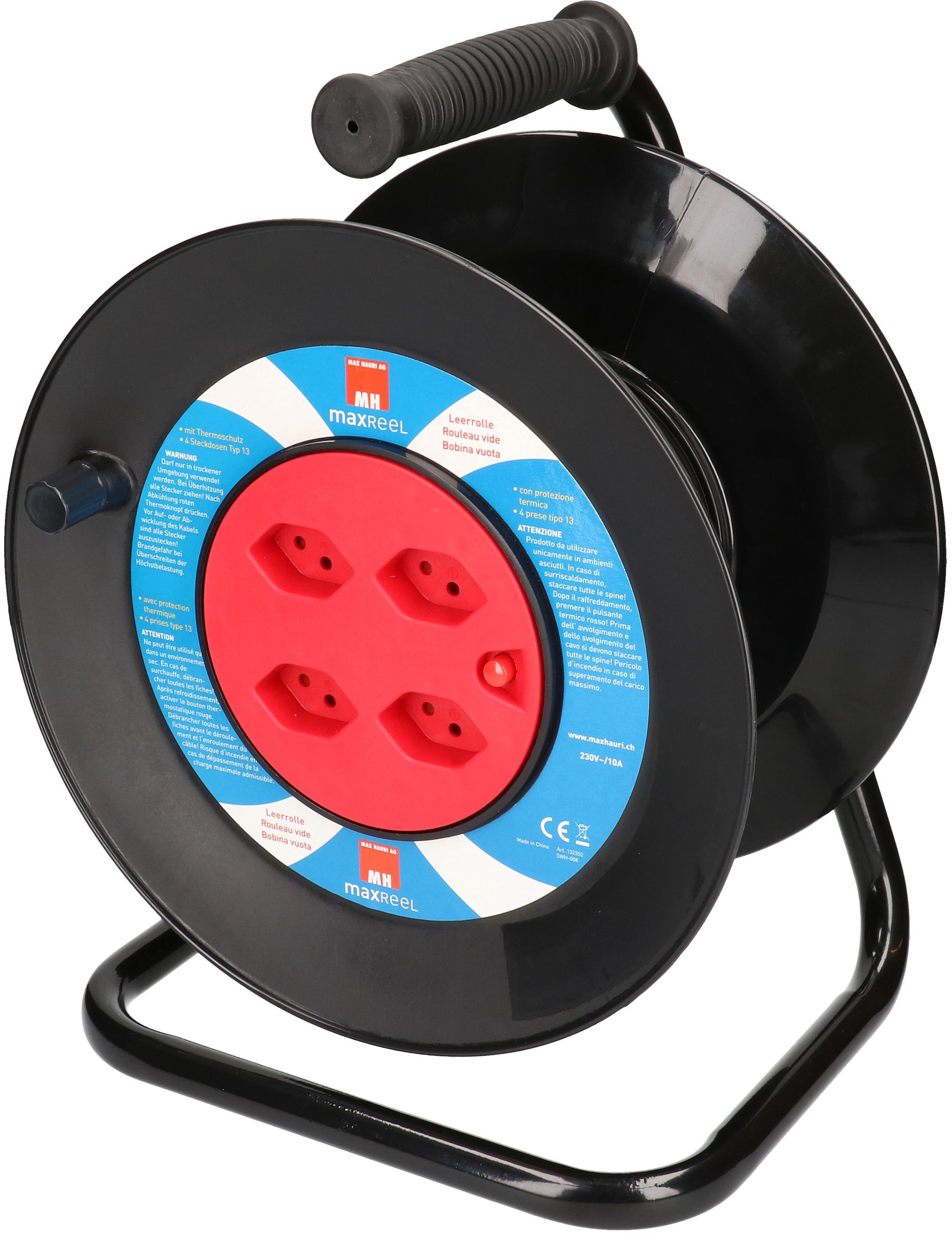 Cable reel with 4x sockets type 13