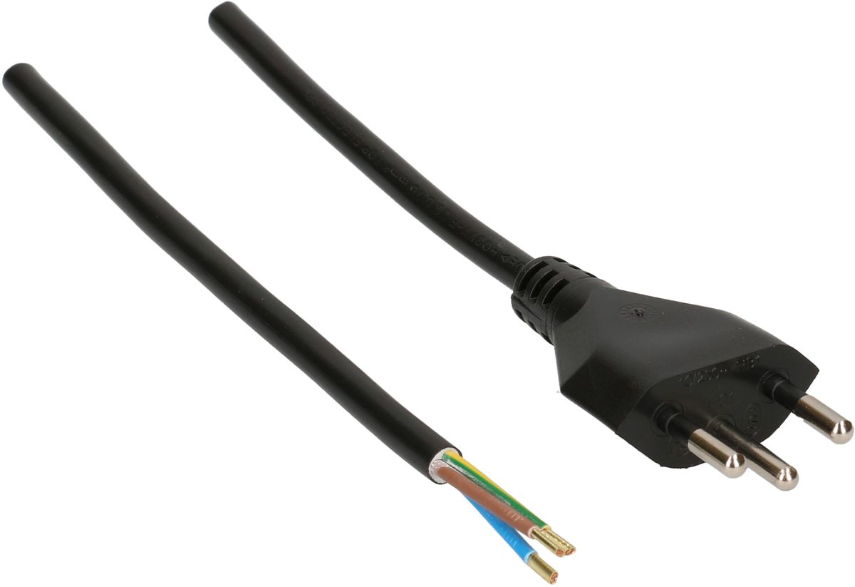 câble secteur TDLR H03VV-F3G0.75 3m noir type 12