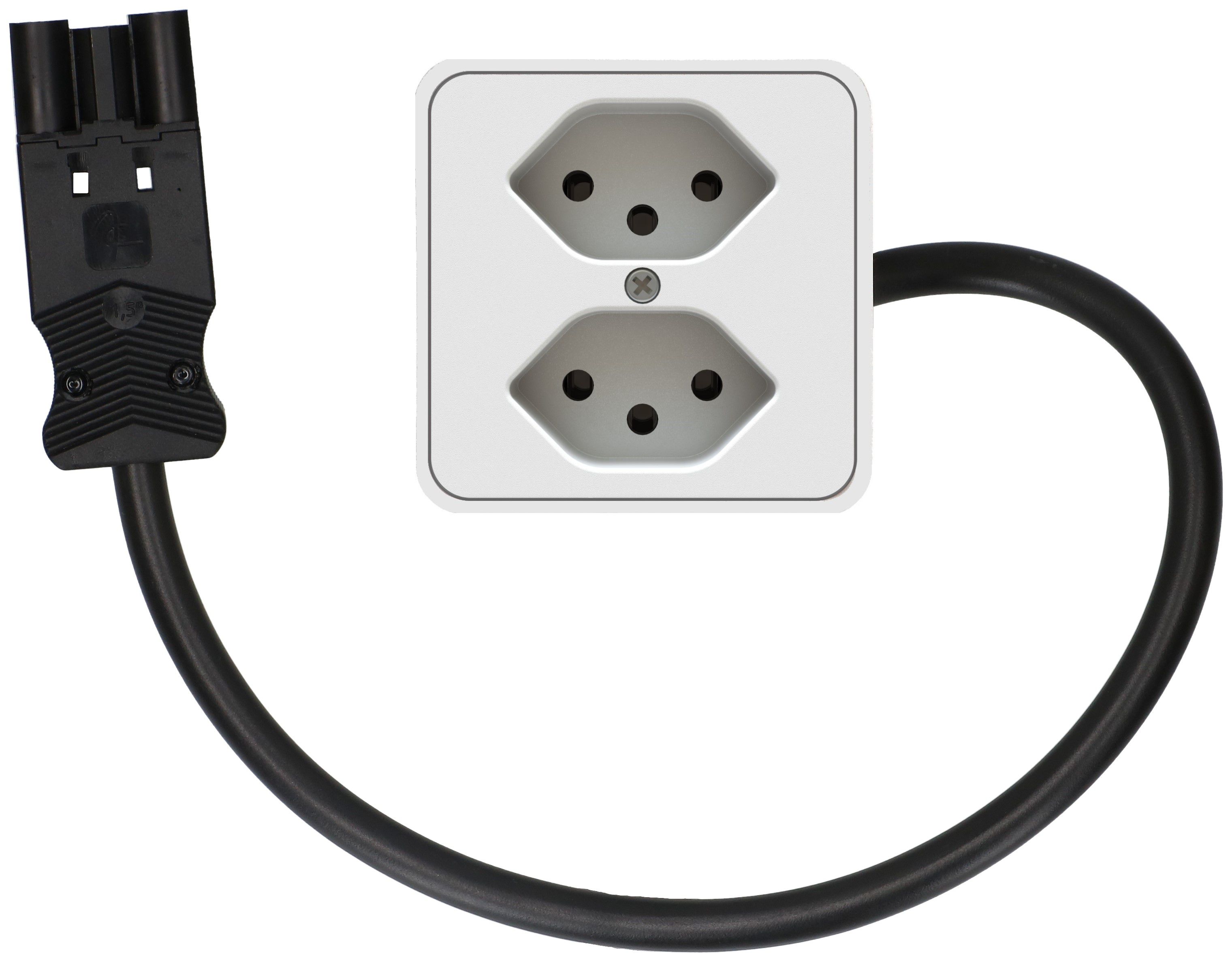 presa aggiuntiva per mobili 2x tipo 13 bianco 0.5m AC166
