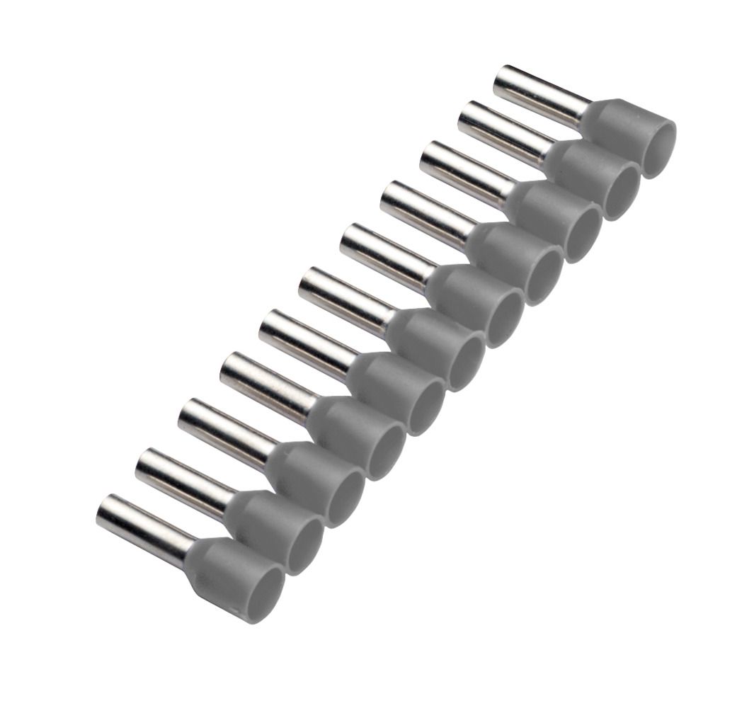 Isolierte Aderendhülse Bandware 2.5mm² x 8mm grau