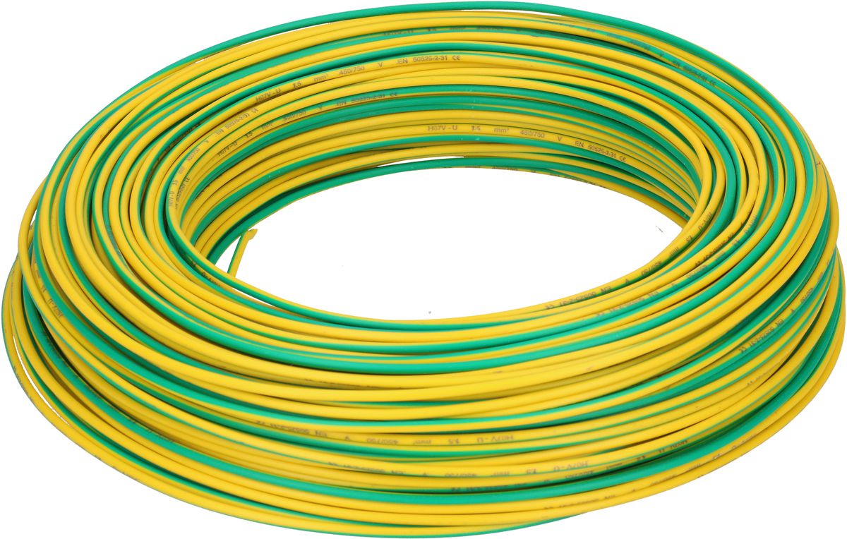 T-Fil 1,5mm2 jaune/vert  L=100m