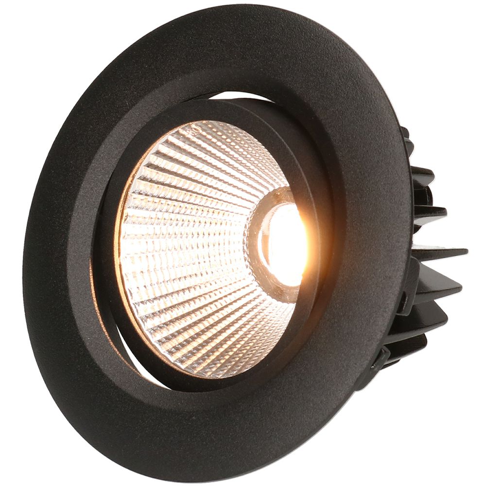 LED-Downlight "AXO" matt black, 3000K, 960lm, 38°