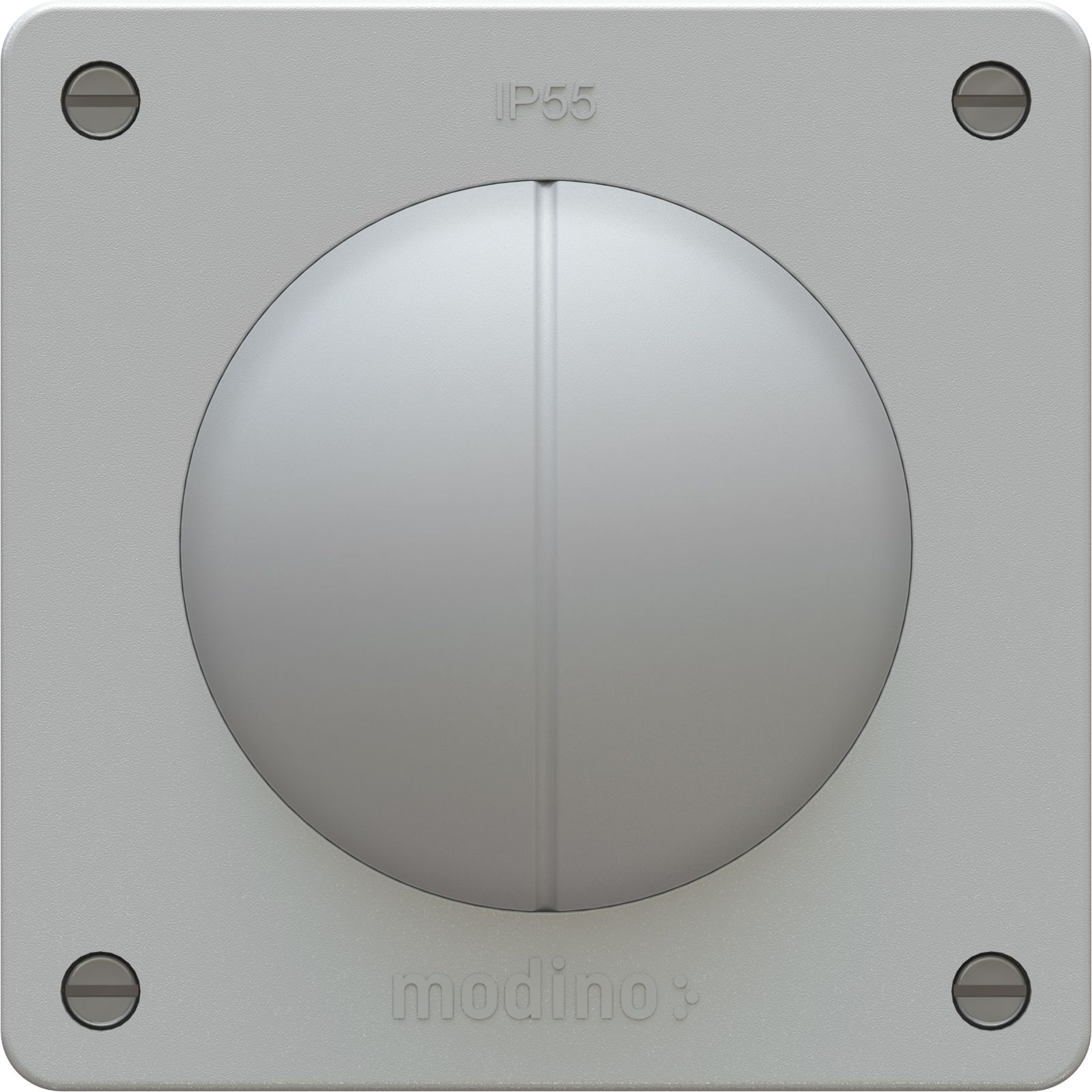 bouton-poussoir double NO/NF ENC exo IP55 gris clair