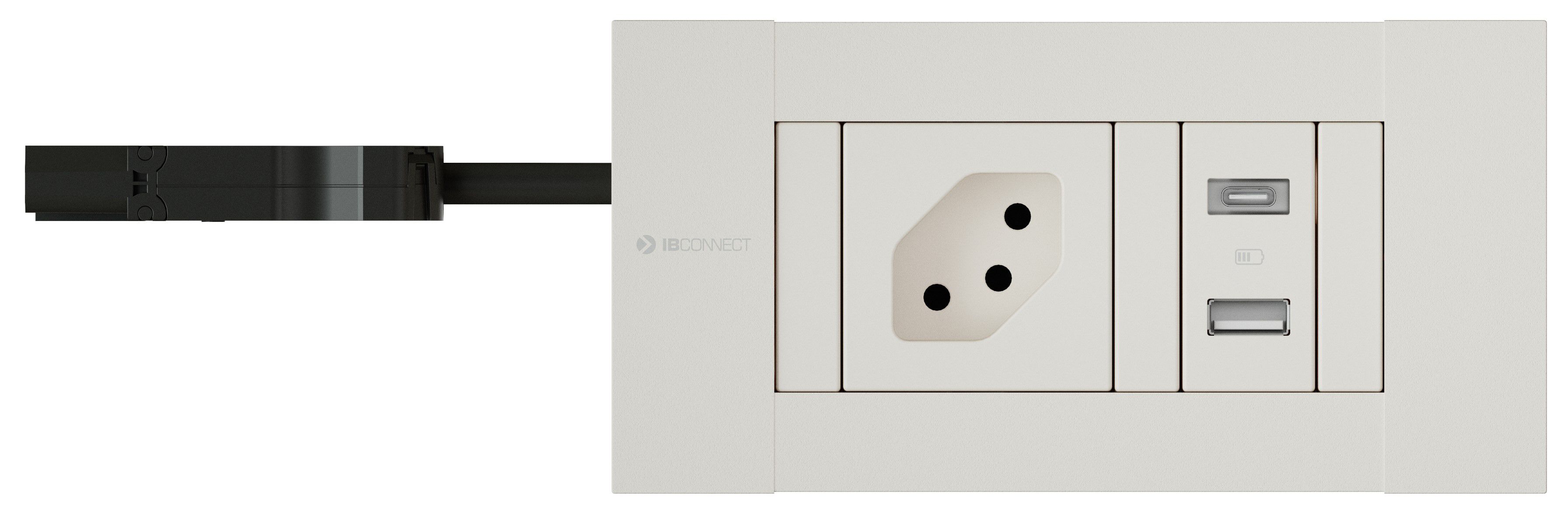 INTRO2.0 Steckdoseneinheit weiss 1x Typ 13 1x USB A/C