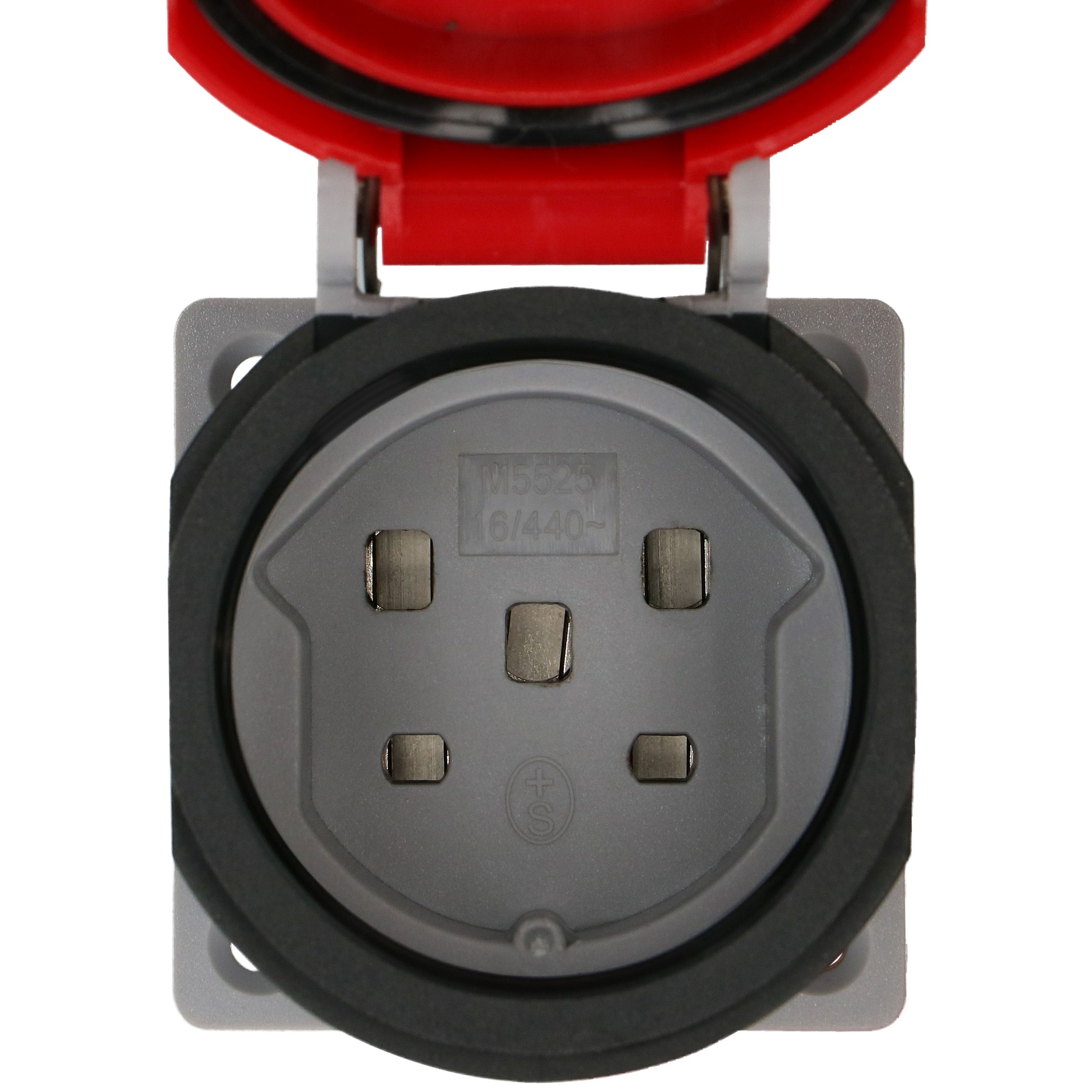 presa d'installazione 1x tipo 25 3L+N+PE Max Hauri IP55 grigio/ro