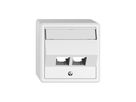 Netzwerk 2x Aufnahme S-One RJ45 AP Edizio.liv EASYNET weiss
