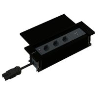 NEXO Steckdoseneinheit schwarz 3x Typ 13 1x USB-C 60W