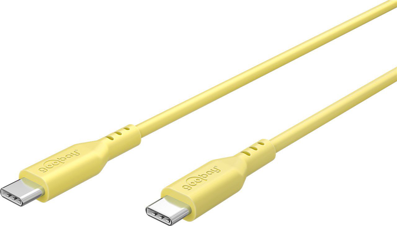 cavo di ricarica USB-C silicone 1.5m giallo